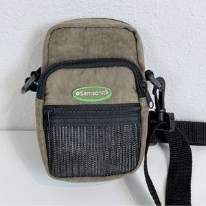 Vintage Samsonite Olive and Black Mini Camera Crossbody Bag